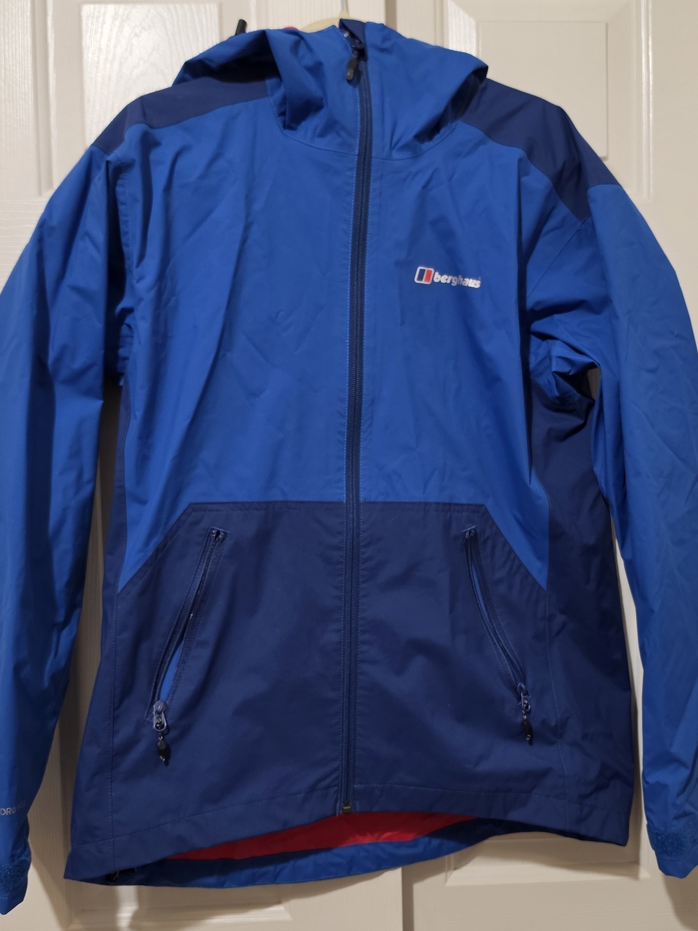 Barghaus Hydro Shell Men's Jacket Sz M Blue Gorpcore Hiking Outdoor